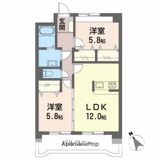 Yアルモニー【403号室】の間取り