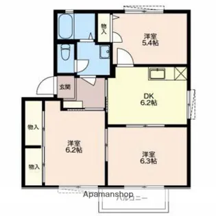 ルーラルグリーンA棟【2階】の間取り