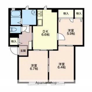 ミラソルドゥーエB【1階】の間取り