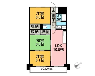 グレースマンション藤【6階】の間取り