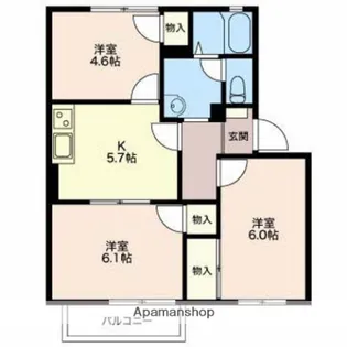 エンドレスゴトウ B棟【101号室】の間取り