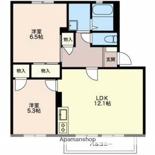 ファミール西日野【B-202号室】の間取り