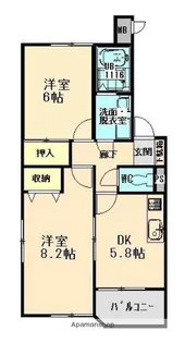 寿光マンション【2階】の間取り