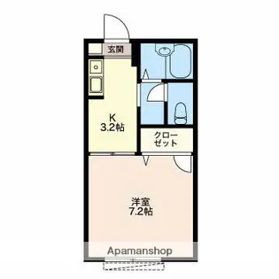 1Kの間取り画像