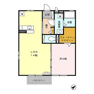 リビングタウン四日市芝田 A【2階】の間取り