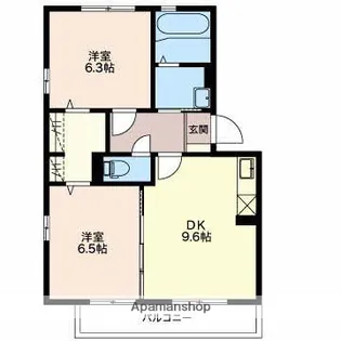 カーサフロールB【3階】の間取り