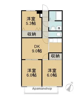 ラヴィーヌ水谷【2階】の間取り