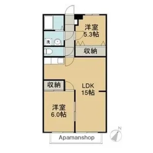 ラヴィーヌ水谷【3B号室】の間取り