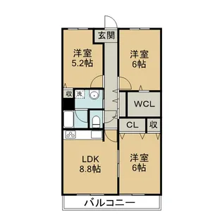 ESPACIO SUENO【203号室号室】の間取り