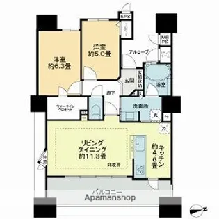 ライオンズ桑名八間通【14階】の間取り