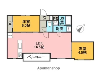 ルシール【2階】の間取り