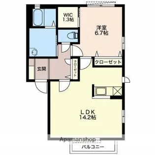 プレリュードN【Ⅰ202号室】の間取り