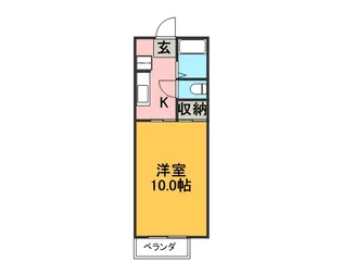 ストーリア西浜田【2階】の間取り