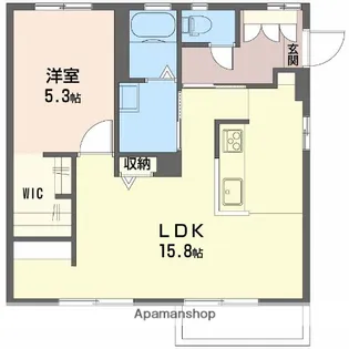 メゾンジュネス西富田【203号室】の間取り