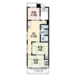 グランドハイツ豊【3階】の間取り