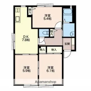 VOGEL【B101号室】の間取り