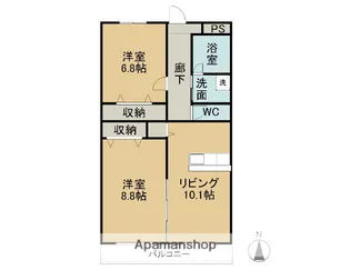 キャッスルヒルズ【402号室】の間取り