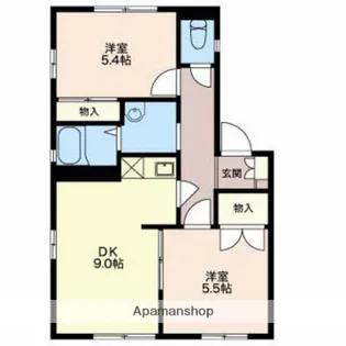 ウッディベルD【1階】の間取り