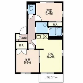 ウッディベルD【2階】の間取り