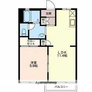 コートアイリスA【2階】の間取り