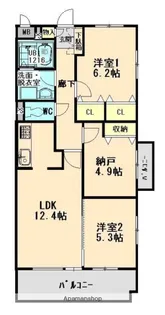 ラフィーネ【2階】の間取り