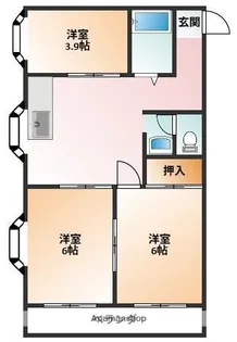 ロイヤルハイツ舞【206号室】の間取り