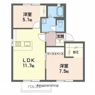 ガーデンハイツかわしま C【2階】の間取り