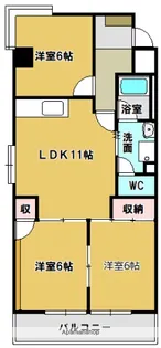 RAFAGA Ⅱ【301号室】の間取り