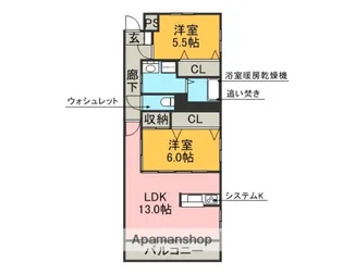 パレット【4階】の間取り