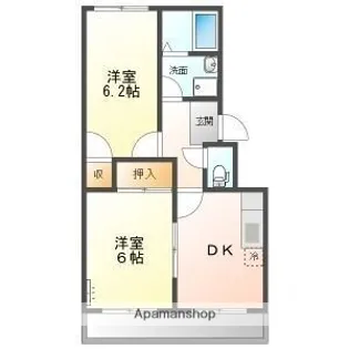 オレンジタウンB棟【1階】の間取り