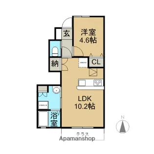 レーヴ グランディス B棟【1階】の間取り