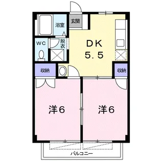 ファミール小杉Ⅱ【1階】の間取り