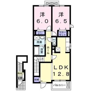 リッシェ レジデンスB【2階】の間取り