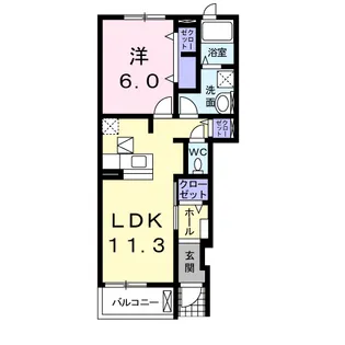 カサブランカ【1階】の間取り