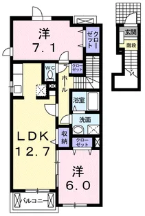 イースト ファーム【2階】の間取り