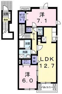 イースト ファーム【2階】の間取り