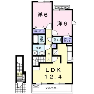 クレーストⅠ【2階】の間取り