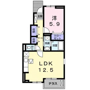 GREEN・Ⅱ−B【1階】の間取り