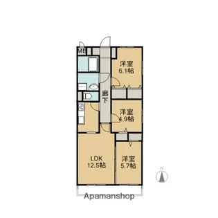 アネシス【3階】の間取り