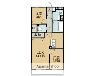T・フェアリートキワ【2階】の間取り