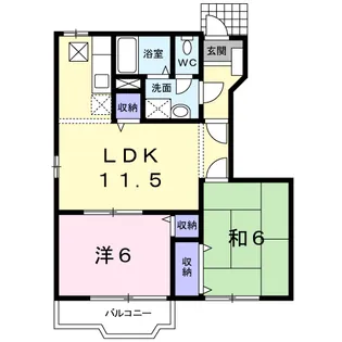 シャトーブランⅡ【1階】の間取り