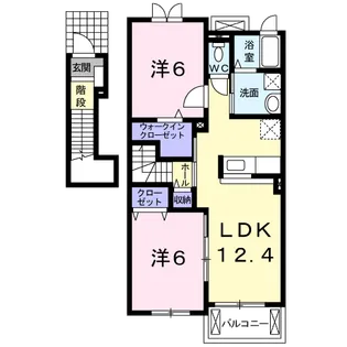 ラフィークA【2階】の間取り
