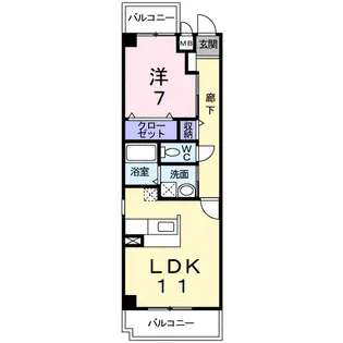 ソレアード・K・S【2階】の間取り