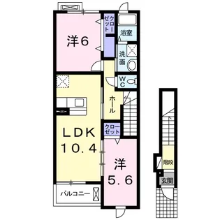 サンビレッジ 伊倉Ⅱ【2階】の間取り