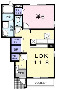 スター ヒル M【1階】の間取り