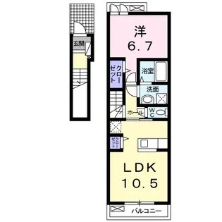 モダン・フリシュB【2階】の間取り
