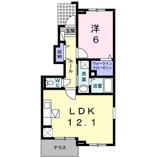 メモワール・クレールⅠ【1階】の間取り