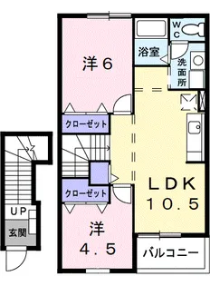 イースト ガーデン Ⅱ【2階】の間取り