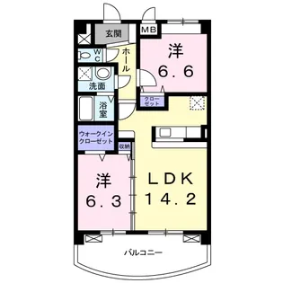 プライムスクエア【5階】の間取り