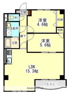 パステル大井手【1階】の間取り